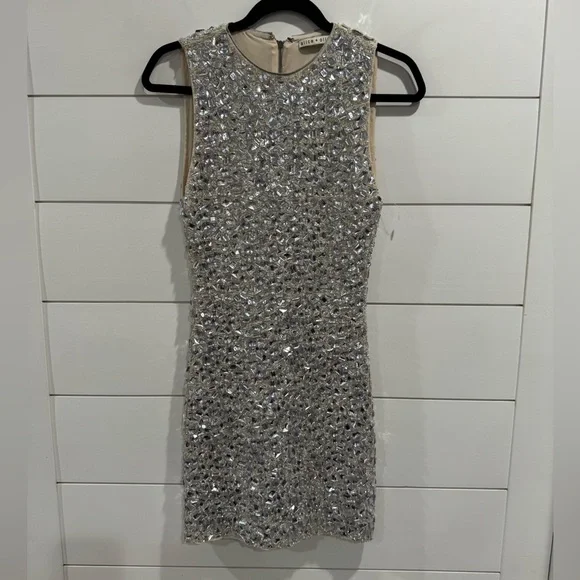 New Alice and Olivia Wynell Crystal embellished mini dress - www.joarbit.com